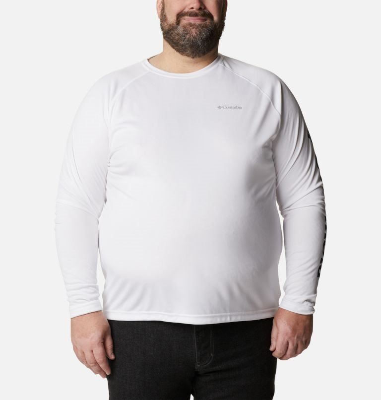 Hanorace Columbia Fork Stream Long Sleeve Barbati Albi | Plus Size GQ0971SAQ